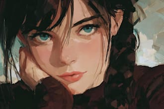 draw you a painterly anime style portrait