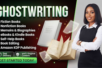ghostwrite non fiction ebook self help book fiction novel KDP publish