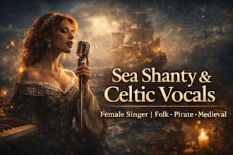 sing sea shanty, irish celtic, pirate, folk, medieval, ethereal vocals, ballad