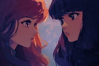 draw anime art for you