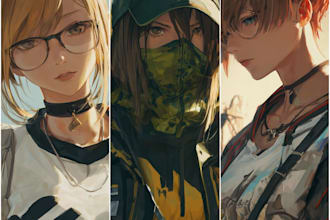 draw anime art and illustration for profile picture