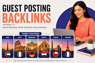 build backlinks on uae, italy, germany, france, egypt and oman