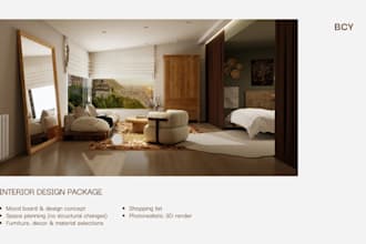 design a comprehensive interior plan for your space
