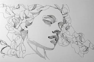 do lineart illustrations in high quality
