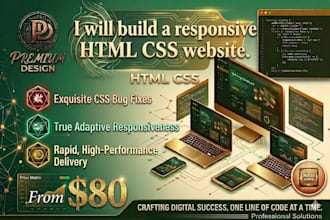 build a responsive HTML CSS website