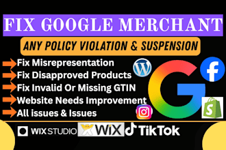 fix google merchant center suspension, disapprovals, and product feed