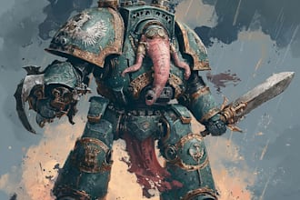 design custom warhammer 40k characters in grimdark style