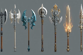 draw your  fantasy weapon designs