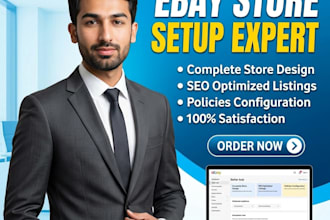 do professional ebay store setup and design