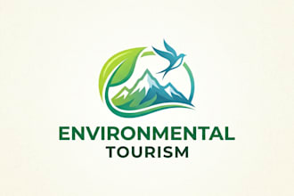 design a creative and eco friendly environmental tourism logo
