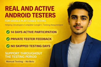 provide real android testers for google play closed testing