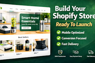 build a high converting shopify store ready to launch