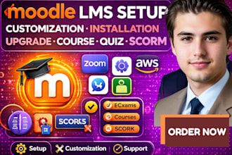 develop moodle, e learning website, create moodle courses, moodle installation