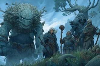 illustrate fantasy art creatures and characters