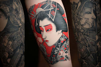 create amazing japanese oriental tattoo