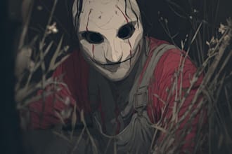 create a  fantasy horror character and character illsutration