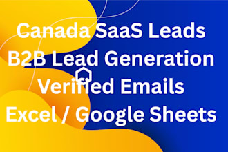 generate verified canada saas leads for sales and outreach