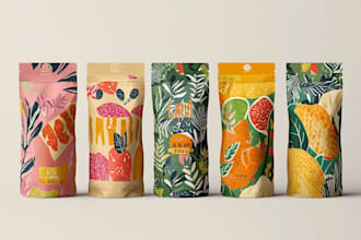 do spice label, honey label, peanut butter label design