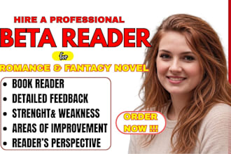 beta read fantasy and romance manuscript with agent critique