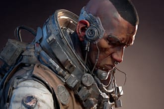 sci fi character illustration or sci fi character