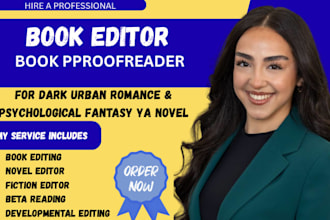 developmental edit dark urban romance psychological fantasy ya novel