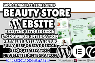 beauty store website, skincare, cosmetic store website, woocommerce beauty store