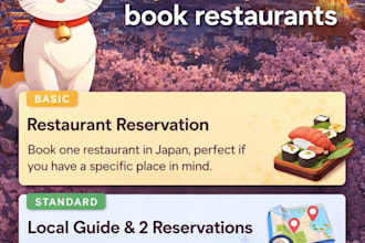 support your japan trip and book restaurants for you