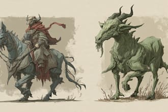 draw your oc and dnd creature illustration