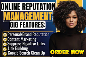do online reputation management ORM services to suppress negative links