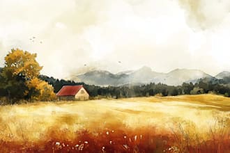 make watercolor landscape design