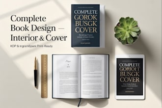 design your complete book interior layout and cover for KDP self publishing