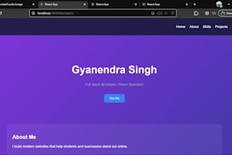 create modern portfolio website for students and developers in 24 hrs