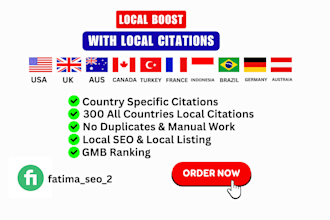 create high quality local citations for USA, UK, aus and canada
