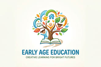 design a fun and creative early age education logo