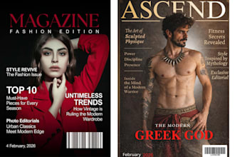 design fashion magazine layouts design, sport, brochures, catalogues