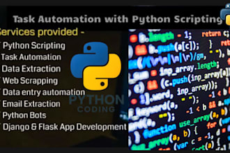 write python script for automation, web scraping, bot and api integration