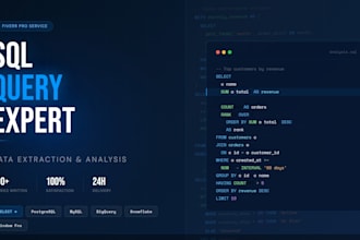 write sql queries for data analysis and database tasks