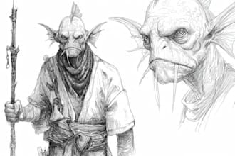 sketch a character or a creature