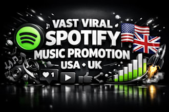 do vast viral spotify music promotion for USA,UK music lovers