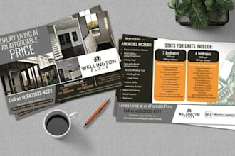 design real estate postcard, eddm, flyer, property marketing, marketing material