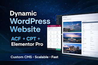develop dynamic website with acf custom fields and cpt