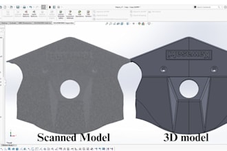 do 3d modeling from reference scan, stl files print ready for 3d printing 3mf