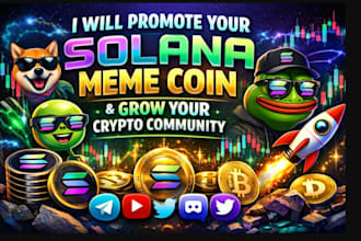 grow solana meme coin, token promotion, meme coin marketing, meme coin promotion