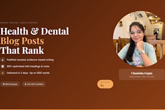 write evidence based and SEO optimized healthcare articles