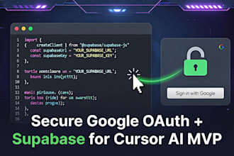 fix google oauth login integrate API supabase cursor fix mvp firebase durable ai