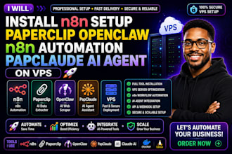 install n8n setup paperclip openclaw n8n automation papclaude ai agent on vps