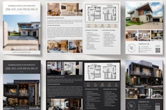 design real estate business flyer, postcard ,brochure,catalog,property marketing