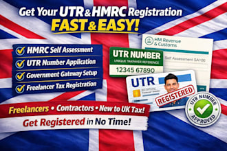 register hmrc self assessment and utr number for UK freelancer self employed tax