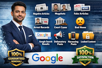 remove negative links and mugshots from google search