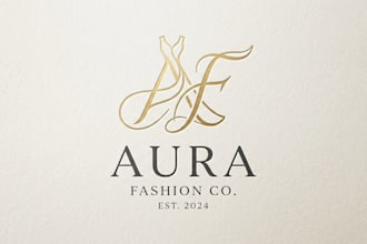 design a stylish and modern fashion design logo